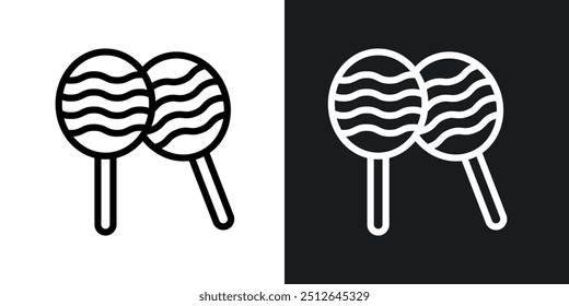 Maracas outlined icon vector collection.