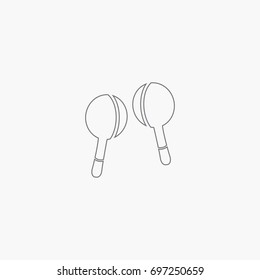Maracas pair icon