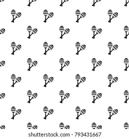 Maracas pattern seamless in simple style vector illustration