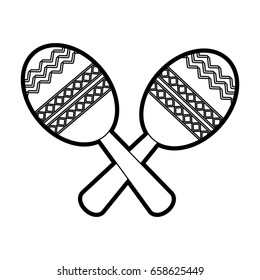 maracas silhouette illustration