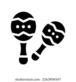 maracas solid icon illustration vector graphic