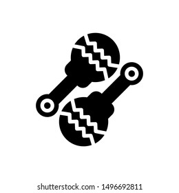 maracas solid icon sign.maracas symbol, logo illustration. Different style icons set. Pixel perfect vector graphics - Vector
