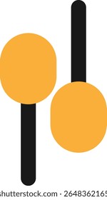 Icono de tambor de sonido de Maracas Vector Ilustración plana
