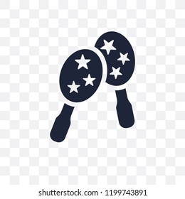 Maracas transparent icon. Maracas symbol design from Birthday and Party collection. Simple element vector illustration on transparent background.