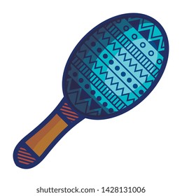 maracas tropical instrument isolated icon