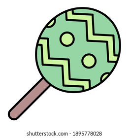 maracas using soft color and filled line style
