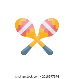 Maracas vector flat icon style illustration. EPS 10 File
