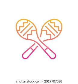 Maracas vector gradient icon style illustration. EPS 10 File