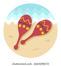 Maracas vector icon. Beach. Summer. Summertime. Vacation, eps 10