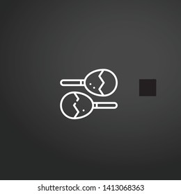 Maracas vector icon. Maracas concept stroke symbol design. Thin graphic elements vector illustration, outline pattern for your web site design, logo, UI. EPS 10.