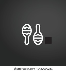 Maracas vector icon. Maracas concept stroke symbol design. Thin graphic elements vector illustration, outline pattern for your web site design, logo, UI. EPS 10.