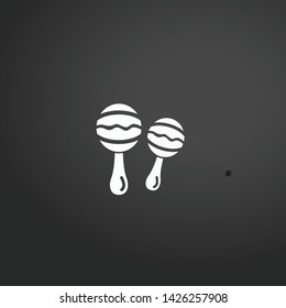 Maracas vector icon. Maracas concept stroke symbol design. Thin graphic elements vector illustration, outline pattern for your web site design, logo, UI. EPS 10.