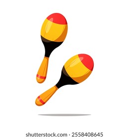 Maracas vector isolated on white background.