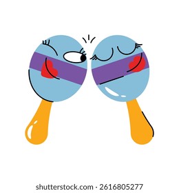 Maracas vector Sticker. Eps 10 file