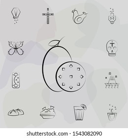 Maracuya icon. Dia de muertos icons universal set for web and mobile