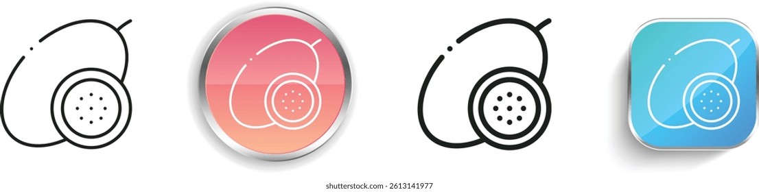 maracuya icon. Thin Linear, Regular and Button Style Design Isolated On White Background