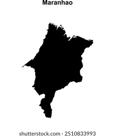 Maranhao state blank outline map