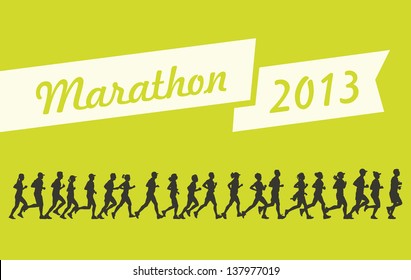 Marathon 2013 vector