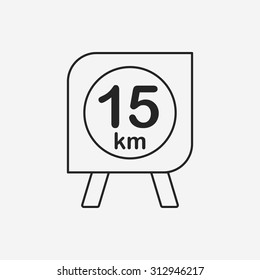 marathon board line icon