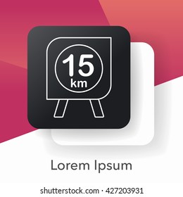 marathon board line icon