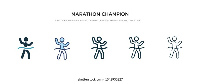 marathon champion icon in different style vector illustration. two color and black marathon champion vector icons designed in filled, outline, line and stroke style can be used for web, mobile, ui