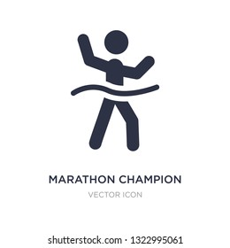 marathon champion icon on white background. Simple element illustration from Sports concept. marathon champion sign icon symbol design.