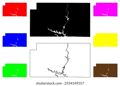 Marathon County, State of Wisconsin (U.S. county, United States of America, US) map vector illustration, scribble sketch map