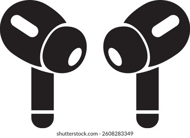 Marathon Earpods Filled Icon Vector Illustration