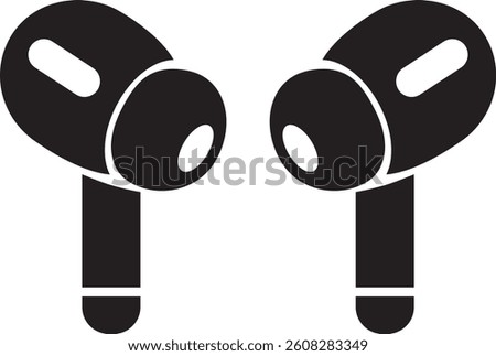 Marathon Earpods Filled Icon Vector Illustration