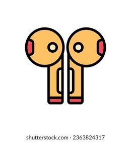 Marathon Earpods Icon Vector Illustration