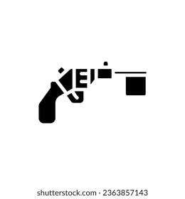Marathon Gun Filled Icon Vector Illustration