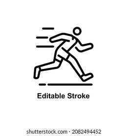 marathon icon designed in outline style in sports icon theme
