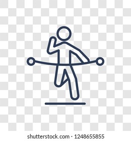 marathon icon. Trendy linear marathon logo concept on transparent background from Sport collection