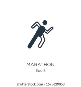 Marathon icon vector. Trendy flat marathon icon from sport collection isolated on white background. Vector illustration can be used for web and mobile graphic design, logo, eps10