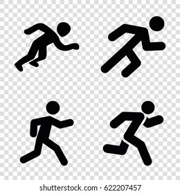 Marathon icons set. set of 4 marathon filled icons such as 