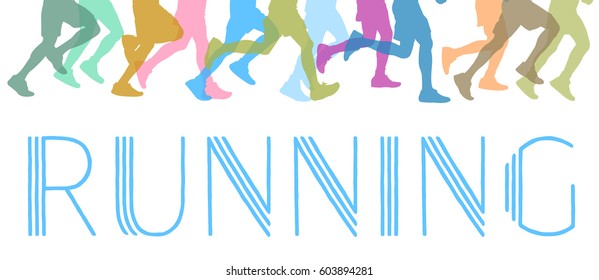 Marathon illustration, vector