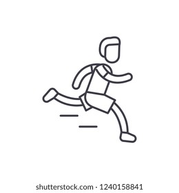 Marathon line icon concept. Marathon vector linear illustration, symbol, sign