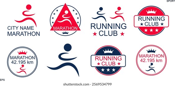 Marathon logo. Isolated marathon on vintage background