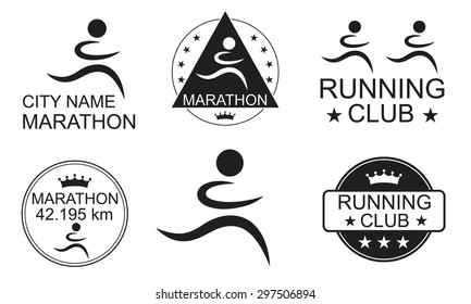 Marathon logo. Isolated marathon on white background