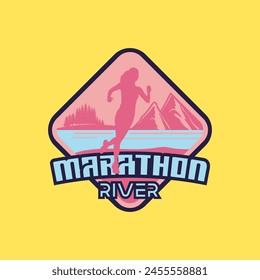 Marathon logo vector graphic of illustration