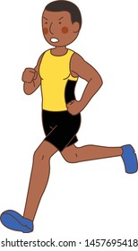 The marathon is a long-distance race with an official distance of 42.195 kilometers, usually run as a road race.