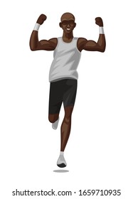 The marathon man, Vector illustration.