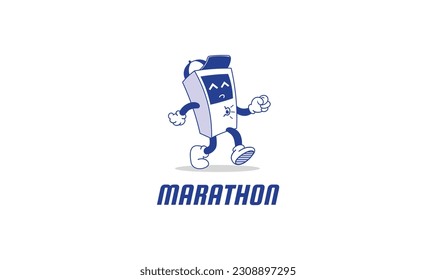 marathon mascot design for your project