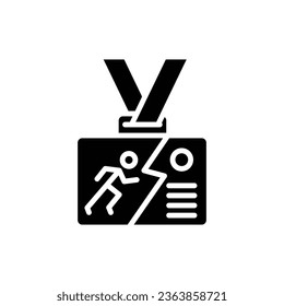 Ilustración de vectores de iconos rellenados para la membresía en maratón