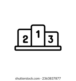 Marathon Podium Outline Icon Vector Illustration