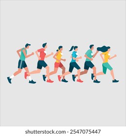 marathon race design logo vector
