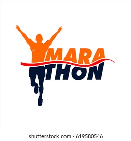 Marathon Runner event icon stock vector material