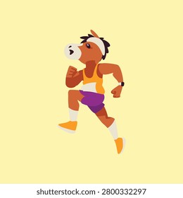 Marathon runner Horse Cartoon Runner