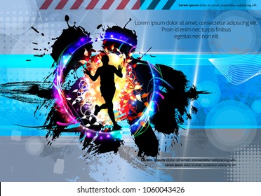 Marathon runner, sport background