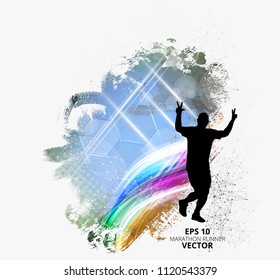 Marathon runner, sport illustration
